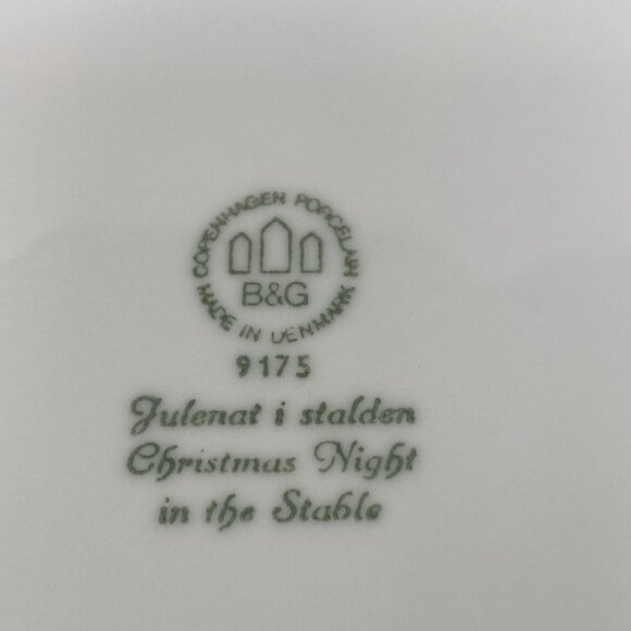 Bing and Grondahl Jubilee Christmas Night in the Stable 1975 Plate Denmark 9” - Picture 7 of 9